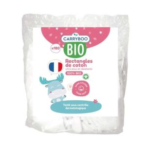 CARRYBOO BIO RECTANGLES DE COTON 180 UNITES